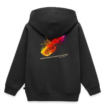 tuba - Sweat Premium à capuche enfant bio - noir - Dos - AI Model Kid Male (0cm)