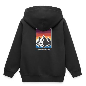 rocky mountains Liebhaber der Berge Geschenk - Kinder Premium Organic Hoodie - Schwarz - Hinten - AI Model Kid Male (0cm)