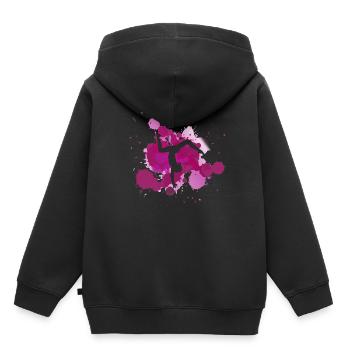 maedchen turnerin turnen geschenk - Kinder Premium Organic Hoodie - Schwarz - Hinten - AI Model Kid Male (0cm)