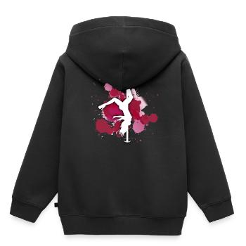 poledance taenzerin tanzen stange geschenk - Kinder Premium Organic Hoodie - Schwarz - Hinten - AI Model Kid Male (0cm)