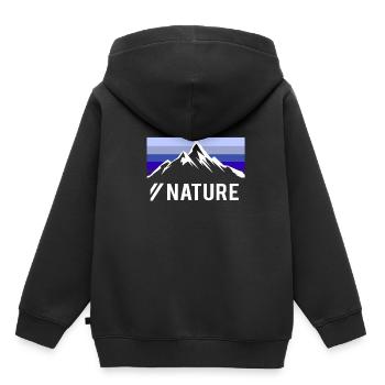 nature - Sweat Premium à capuche enfant bio - noir - Dos - AI Model Kid Male (0cm)