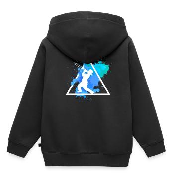 trombone - Sweat Premium à capuche enfant bio - noir - Dos - AI Model Kid Male (0cm)