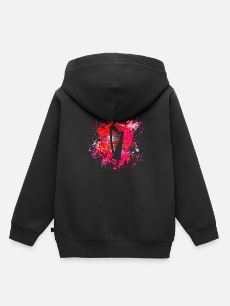 Harfe - Kinder Premium Organic Hoodie - Schwarz