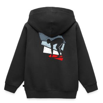 nageurs nageurs - Sweat Premium à capuche enfant bio - noir - Dos - AI Model Kid Male (0cm)