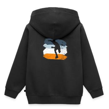 inlineskating - Sweat Premium à capuche enfant bio - noir - Dos - AI Model Kid Male (0cm)