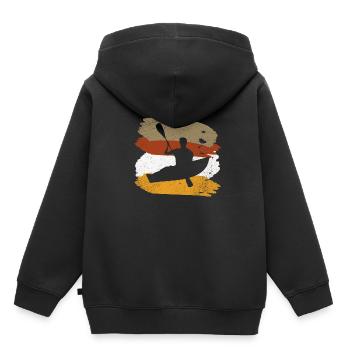 canoe - Kids Premium Organic Hoodie - black - Back - AI Model Kid Male (0cm)