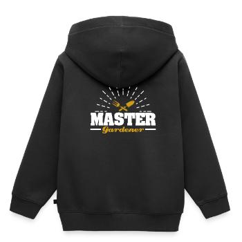 Gartenarbeit - Kinder Premium Organic Hoodie - Schwarz - Hinten - AI Model Kid Male (0cm)