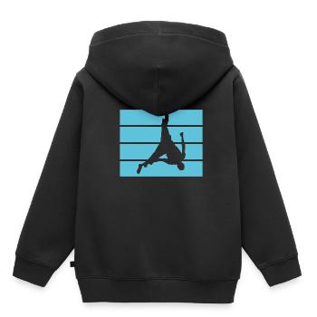 Parkour in progress - Kids Premium Organic Hoodie - black - Back - AI Model Kid Male (0cm)