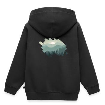 nature - Sweat Premium à capuche enfant bio - noir - Dos - AI Model Kid Male (0cm)