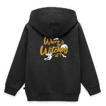 sorcière - Sweat Premium à capuche enfant bio - noir - Dos - AI Model Kid Male (0cm)