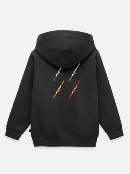 klarinettist klarinette - Kinder Premium Organic Hoodie - Schwarz