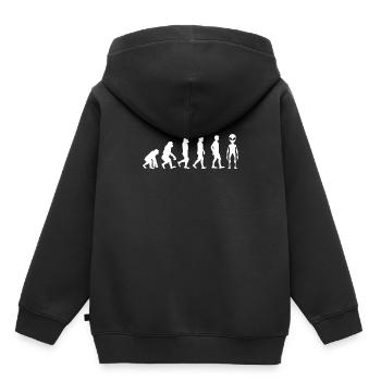 Evolution Alien T-Shirt Cadeau Alien - Sweat Premium à capuche enfant bio - noir - Dos - AI Model Kid Male (0cm)