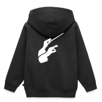 Tee shirt Chef d'orchestre cadeau Kapellmeister - Sweat Premium à capuche enfant bio - noir - Dos - AI Model Kid Male (0cm)