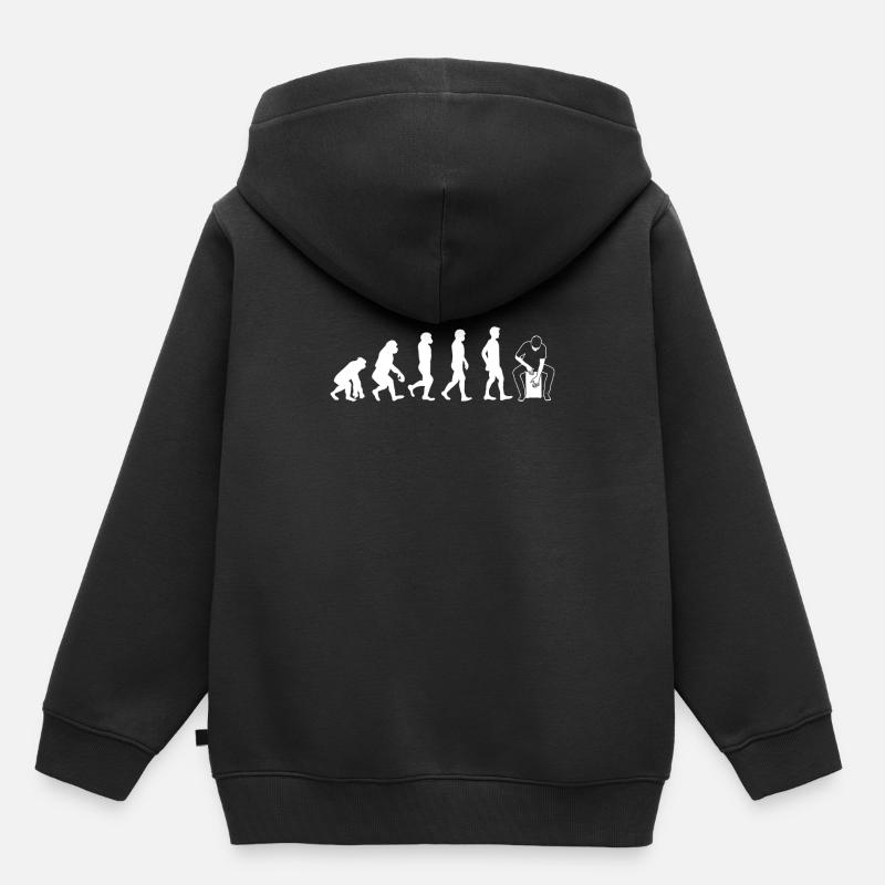 Evolution Cajón T-Shirt Gift Cajon Kachon - Kids Premium Organic Hoodie - black