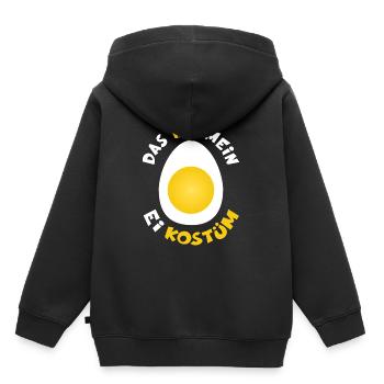 Ei Kostüm Essen Kostüm Das ist mein Ei Kostüm - Kinder Premium Organic Hoodie - Schwarz - Hinten - AI Model Kid Male (0cm)