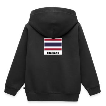 Thaïlande - Sweat Premium à capuche enfant bio - noir - Dos - AI Model Kid Male (0cm)