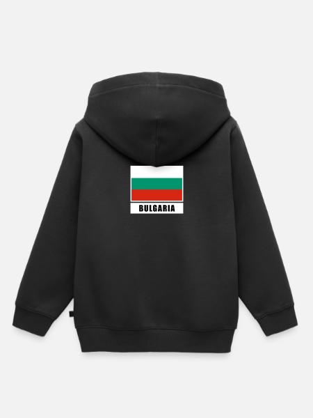 Bulgarien - Kinder Premium Organic Hoodie - Schwarz