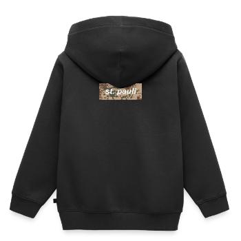 St. Pauli - Kids Premium Organic Hoodie - black - Back - AI Model Kid Male (0cm)