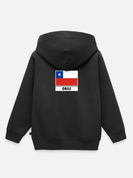 Chile chilenisch Flagge Fahne - Kinder Premium Organic Hoodie - Schwarz