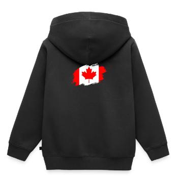 Drapeau du Canada drapeau canadien - Sweat Premium à capuche enfant bio - noir - Dos - AI Model Kid Male (0cm)
