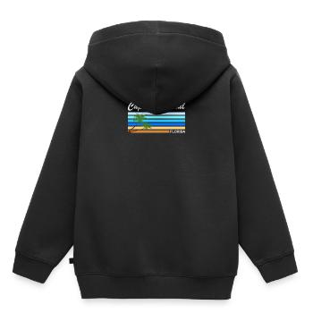 Cape Canaveral Florida USA palmier de plage - Sweat Premium à capuche enfant bio - noir - Dos - AI Model Kid Male (0cm)