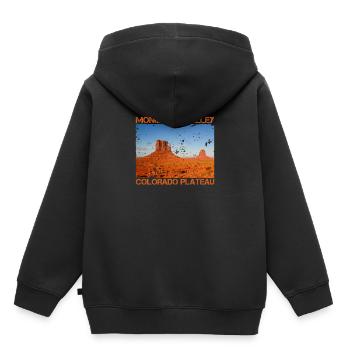 Monument Valley USA Ouest - Sweat Premium à capuche enfant bio - noir - Dos - AI Model Kid Male (0cm)