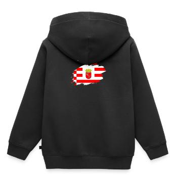 Brême - Sweat Premium à capuche enfant bio - noir - Dos - AI Model Kid Male (0cm)