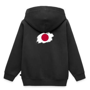 Bannière du drapeau japonais du Japon - Sweat Premium à capuche enfant bio - noir - Dos - AI Model Kid Male (0cm)