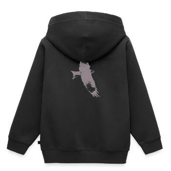 Aigle, faucon, faucon - Sweat Premium à capuche enfant bio - noir - Dos - AI Model Kid Male (0cm)