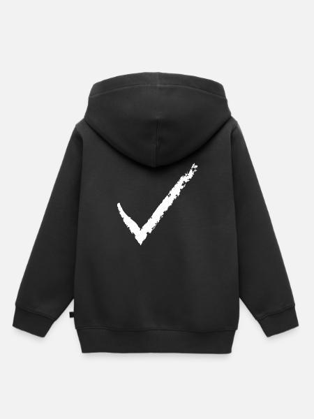Häkchen - Kinder Premium Organic Hoodie - Schwarz
