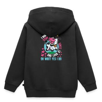 Vaches Vaches Vaches Ferme Laitières Agriculteurs Agriculteurs - Sweat Premium à capuche enfant bio - noir - Dos - AI Model Kid Male (0cm)