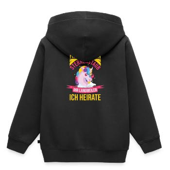 Junggesellenabschied Polterabend JGA Braut - Kinder Premium Organic Hoodie - Schwarz - Hinten - AI Model Kid Male (0cm)