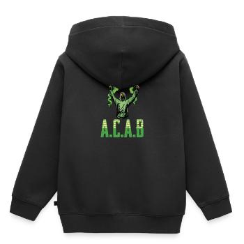Les feux d'artifice ne sont pas un crime de Pyro Ultras - Sweat Premium à capuche enfant bio - noir - Dos - AI Model Kid Male (0cm)