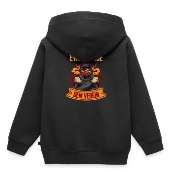Feuerwerk ist kein Verbrechen Pyro Ultras - Kinder Premium Organic Hoodie - Schwarz - Hinten - AI Model Kid Male (0cm)