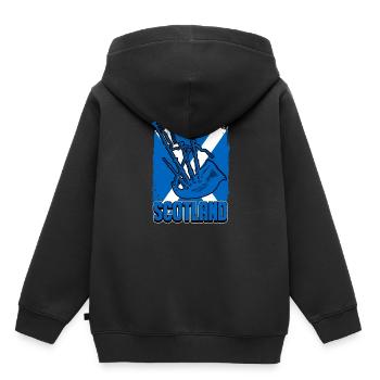 Bagpipes Scotland Highland Scots Middle Ages - Kids Premium Organic Hoodie - black - Back - AI Model Kid Male (0cm)