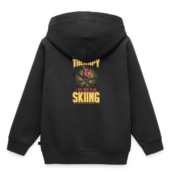 Ski Winter Sports Vacation Winter Apres Ski Gift - Kids Premium Organic Hoodie - black - Back - AI Model Kid Male (0cm)