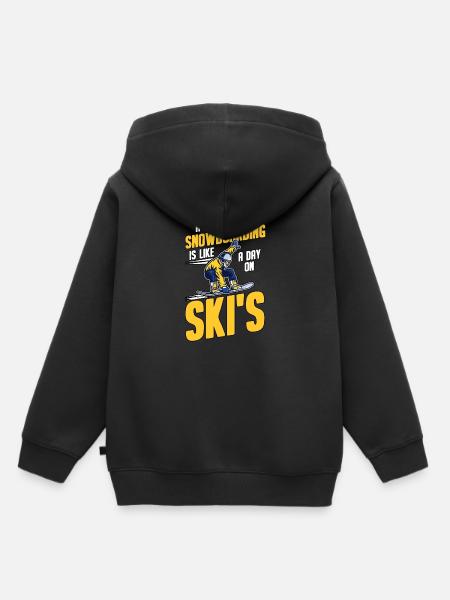 Snowboarden Snowboard Snowboarder Snowboardurlaub - Kinder Premium Organic Hoodie - Schwarz