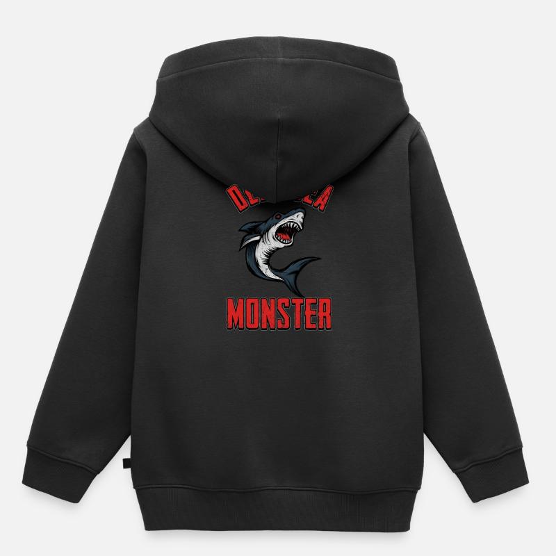 Aileron de requin requin requin de mer aileron de mer - Sweat Premium à capuche enfant bio - noir