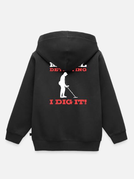 Metalldetektor - Kinder Premium Organic Hoodie - Schwarz