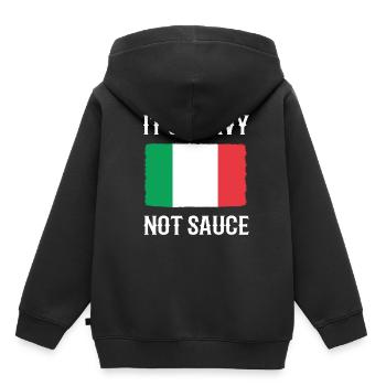 Italien Italia italienisch italienische Flagge - Kinder Premium Organic Hoodie - Schwarz - Hinten - AI Model Kid Male (0cm)