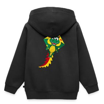 Süßer Flugdrachen - Kinder Premium Organic Hoodie - Schwarz - Hinten - AI Model Kid Male (0cm)
