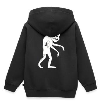 weißer, humpelnder Zombie t shirt - Kinder Premium Organic Hoodie - Schwarz - Hinten - AI Model Kid Male (0cm)