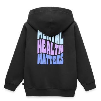 Mental Health Matters - Kinder Premium Organic Hoodie - Schwarz - Hinten - AI Model Kid Male (0cm)
