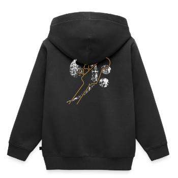 Bass clef. Bass Clef, Bass Guitar distressed - Kids Premium Organic Hoodie - black - Back - AI Model Kid Male (0cm)