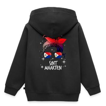Sint Maarten - Kinder Premium Organic Hoodie - Schwarz - Hinten - AI Model Kid Male (0cm)