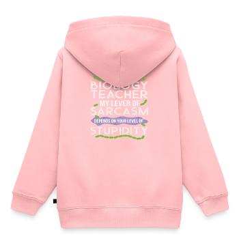 Funny Biologie Spruch Für Biologielehrer Geschenk - Kinder Premium Organic Hoodie - Rosa - Hinten - AI Model Kid Female (0cm)