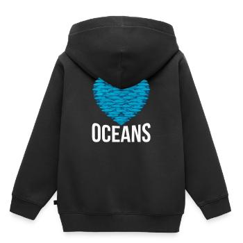 Save The Ocean Sea Earth Environmental Conscious Gift - Kids Premium Organic Hoodie - black - Back - AI Model Kid Male (0cm)
