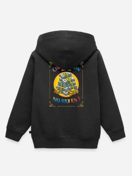 La corruption ne connaît pas de règles - Sweat Premium à capuche enfant bio - noir