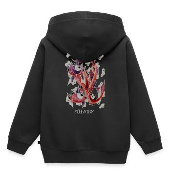 Negative Fische - Kinder Premium Organic Hoodie - Schwarz - Hinten - AI Model Kid Male (0cm)