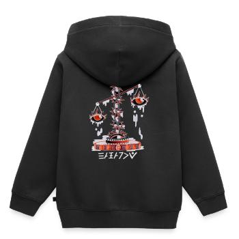 Negativer Kontostand - Kinder Premium Organic Hoodie - Schwarz - Hinten - AI Model Kid Male (0cm)